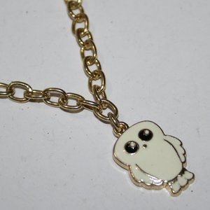 Cute gold and cream owl charm bracelet 7"